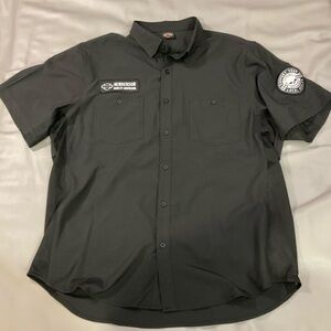 Harley-Davidson Men's Black Casual Button Down Shirt